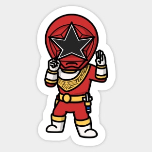 OhRed Chouriki Sentai Ohranger Chibi Kawaii Style Sticker